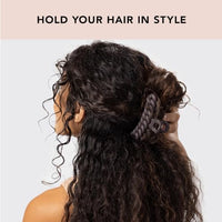 Thumbnail for Image 4 of Kitsch Large Chain Link Hair Claw Clip - Neutral, 3pcs