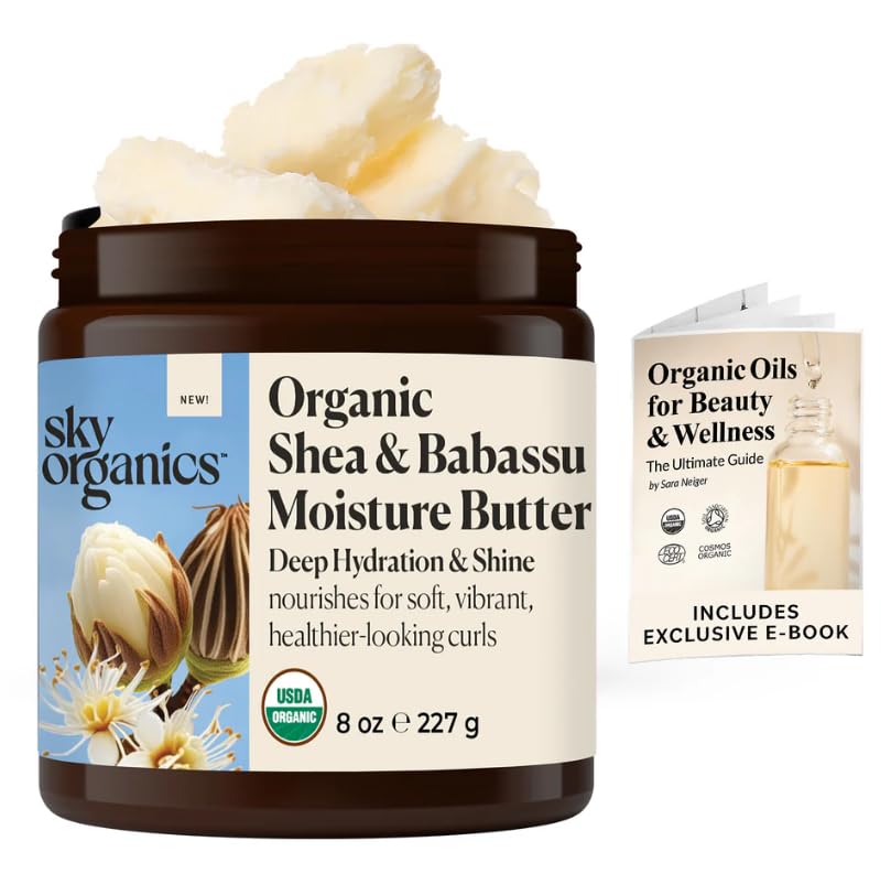 Image 2 of Sky Organics Organic Shea & Babassu Hydration Butter, 8 oz, Hair & Skin