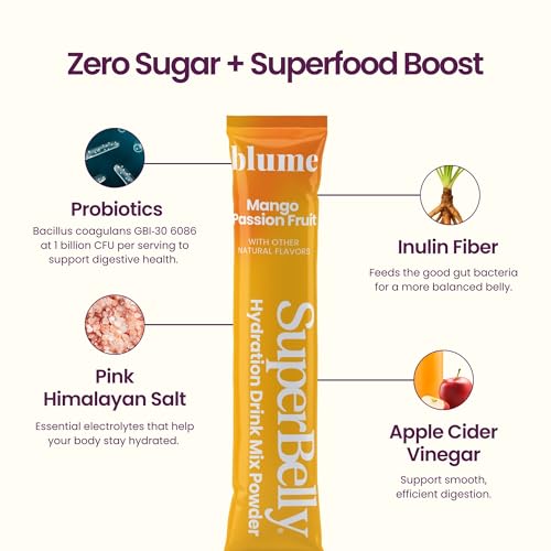 Image 5 of Blume SuperBelly Variety Pack Gut Health + Hydration Powder 20 sticks