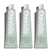 Thumbnail for Image 1 of Default Title for the product Davids Fluoride Free Toothpaste Teeth Whitening Peppermint 5.25oz (3 Pack)