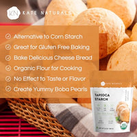 Thumbnail for Image 4 of Kate Naturals Tapioca Starch Flour for Baking, Cooking & Boba Pearls (12oz)