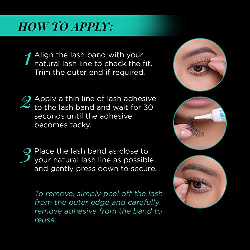 Image 5 of Ardell Natural False Eyelashes 109 - Black, Reusable Strip Lashes, 4 Pack