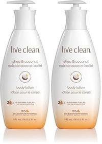 Thumbnail for Image 1 of Default Title for the product Live Clean Moisturizing Shea and Coconut Body Lotion, 18 Fl Oz (Pack of 2)