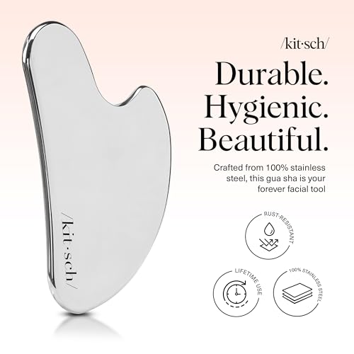 Image 4 of Kitsch Stainless Steel Guasha Tool for Face