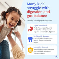 Thumbnail for Image 2 of FIRST DAY Kids Probiotic Gummies, 3-in-1 Prebiotic + Postbiotic, 60ct