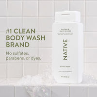 Thumbnail for Image 2 of Native Clean Body Wash, Gentle & pH-balanced for Sensitive Skin, 24-Hr Freshness, Vegan & Cruelty-Free, Balsam & White Woods, 18 Fl Oz (Pack of 6)
