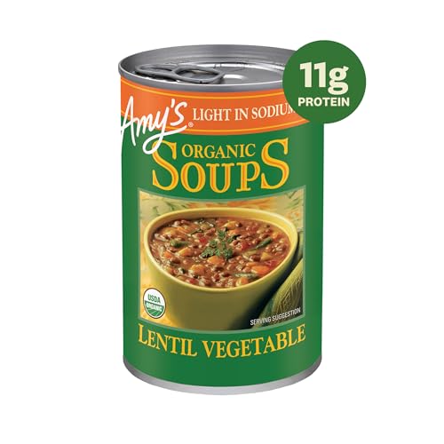 Image 3 of Amy's Soup Vegan Light in Sodium Lentil Vegetable Soup (12 Pack) 14.5 oz