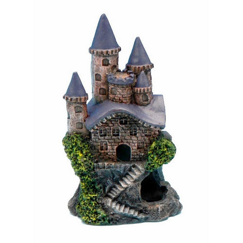 Magic Castle Aquarium Ornament 1 Each, Mini Brown / Grey (4 Inches) by Penn Plax