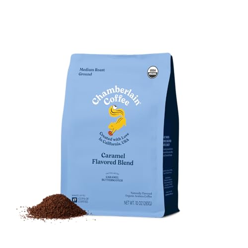 Image 1 of Default Title for the product Chamberlain Coffee Organic Ground Coffee - Caramel Medium Roast, 10 Ounces