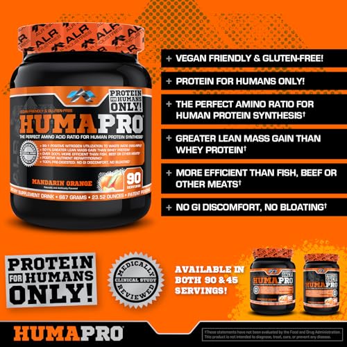 Image 4 of ALR Industries Humapro Vegan EAA Formula Mandarin Orange 90 Servings