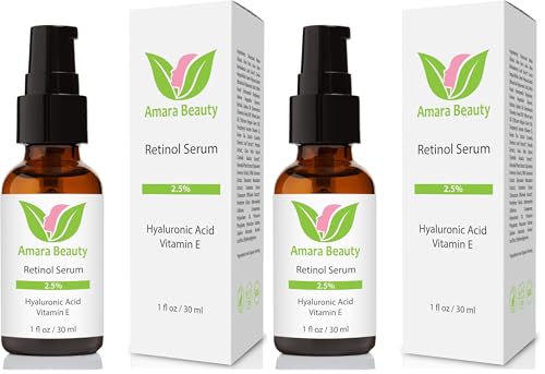 Image 2 of 1 Fl Oz (Pack of 2) for the product Retinol Serum 2.5% with Hyaluronic Acid & Vitamin E, 1 fl. oz.