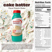 Thumbnail for Image 2 of Premier Protein Shake, Cake Batter, 30g Protein, No Added Sugar, 24 Vitamins & Minerals, 11.5 fl oz (24 Pack)