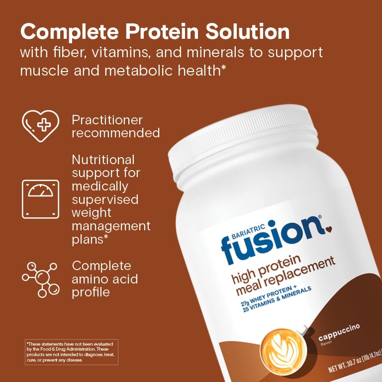 Image 2 of Bariatric Fusion High Protein Meal Replacement, Cappuccino, 30.7 oz