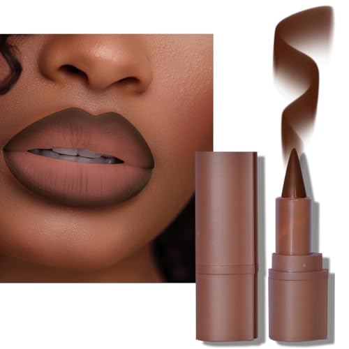 Image 21 of 06# Coffee Bean / 1 Count (Pack of 1) for the product BAISEN DIARY 2-in-1 Double-Ended Matte Lip Liner & Lip Gloss Duo