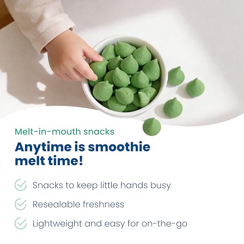 Image 4 of Amara Smoothie Melts - Mighty Sweet Greens - Baby Snacks Made With Fruits and Vegetables - Healthy Toddler Snacks For Your Kids Lunch Box - Organic Plant Based Yogurt Melts - 6 Resealable Bags