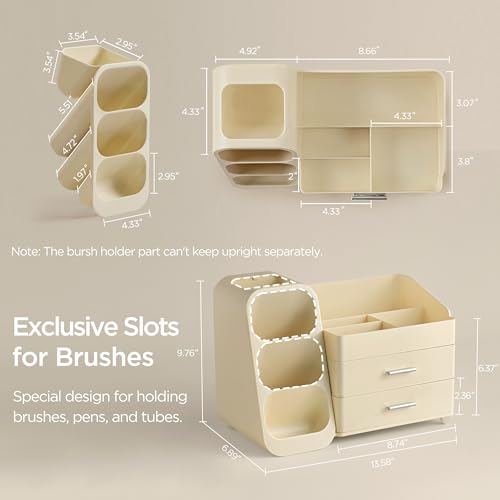 Image 15 of HBlife Makeup Organizer with Brush Holder