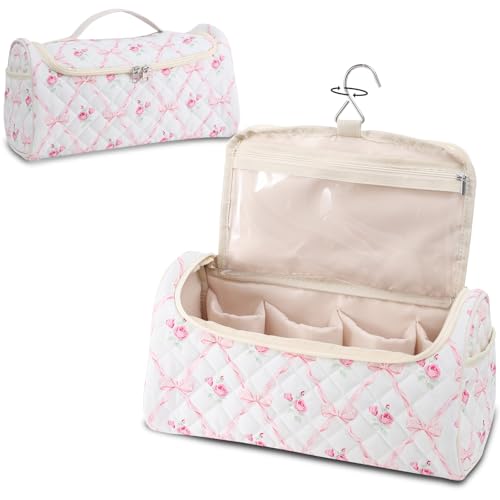 Image 7 of Bow B-Pink for the product GISMTR Quilted Hair Tools Travel Case