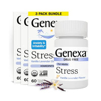 Thumbnail for Image 1 of 3 Pack for the product Genexa Stress, Anxiety & Stress Relief Made Clean, 180 Chewable Tablets