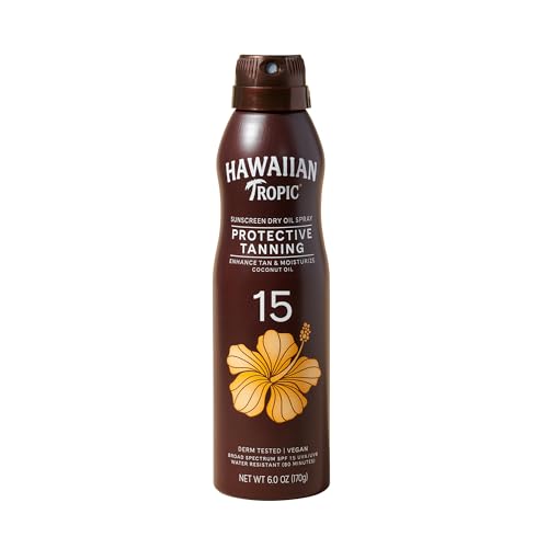 Image 1 of Default Title for the product Hawaiian Tropic Dry Tanning Oil Spray Sunscreen SPF 15, 6 Oz