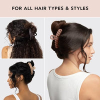 Thumbnail for Image 5 of Kitsch Large Chain Link Hair Claw Clip - Neutral, 3pcs