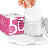 Thumbnail for Image 1 of White for the product GAINWELL Compressed Facial Sponges with Storage Container