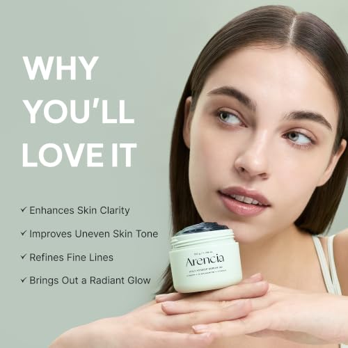 Image 4 of ARENCIA Glow Hyssop Overnight Face Mask Serum - hydrating & Anti-Aging Serum for younger looking Korean Glass Skin, Vitamin A, C, E, Niacinamide, Peptide