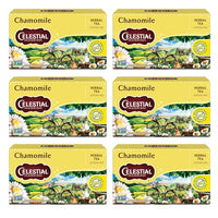 Thumbnail for Image 1 of Default Title for the product Celestial Seasonings Chamomile Herbal Tea, Caffeine Free, 20 Tea Bags Box (Pack of 6)