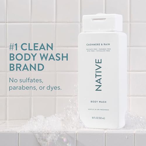 Image 2 of Native Clean Body Wash for Women & Men, Cashmere & Rain Scent, 18 fl oz