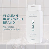 Thumbnail for Image 2 of Native Clean Body Wash for Women & Men, Cashmere & Rain Scent, 18 fl oz
