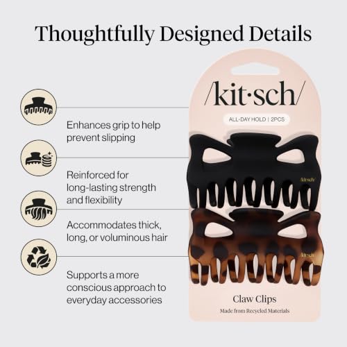 Image 4 of Kitsch Large Hair Claw Clips - 2pcs