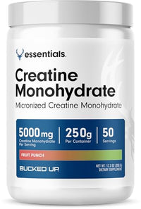 Thumbnail for Image 1 of Default Title for the product Bucked Up Fruit Punch Creatine Monohydrate Powder 250 Grams