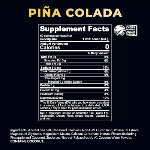 Image 3 of REDMOND Re-Lyte Sugar Free Electrolyte Powder Drink Mix (Pina Colada)