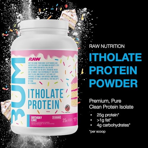 Image 2 of RAW Whey Isolate Protein Powder, Birthday Cake - 25 Servings