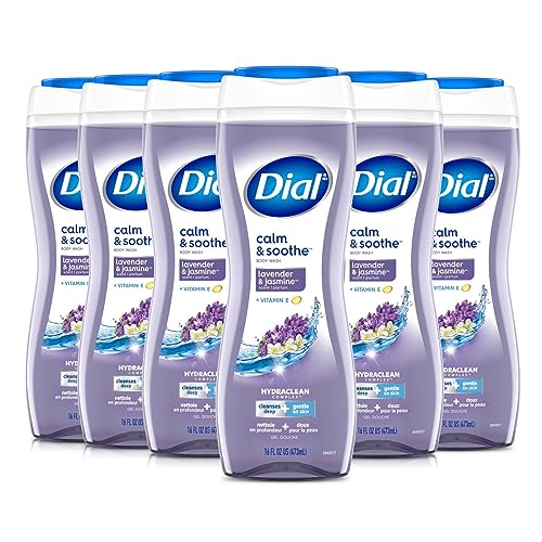Image 1 of Default Title for the product Dial Body Wash, Calm & Soothe Lavender & Jasmine Scent, 16 fl oz, Pack of 6