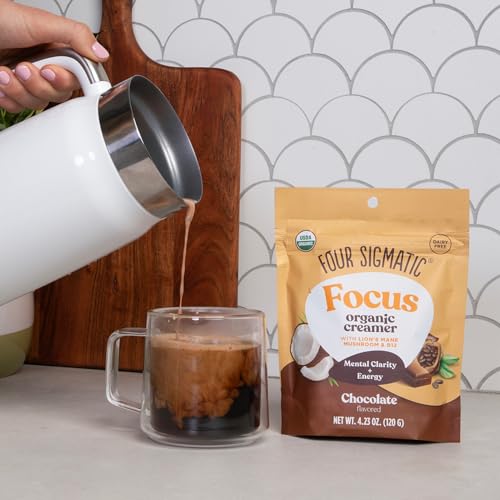 Image 3 of Four Sigmatic Focus Chocolate Coffee Creamer 4.23 oz Pack of 2