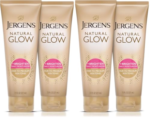 Image 5 of Tono de piel justo a medio / 7.5 Fl Oz (Pack of 4) for the product Jergens Natural Glow Self Tanner Body Lotion