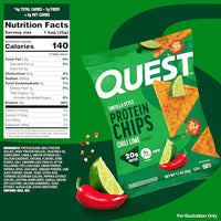 Thumbnail for Image 2 of Quest Nutrition Chili Lime Tortilla Style Protein Chips, 1.1 oz (Pack of 12)