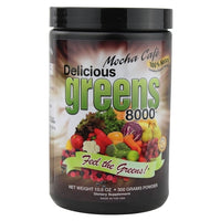 Thumbnail for Greens World Inc Delicious Greens 8000 Mocha Cafe Flavor 10.6 oz