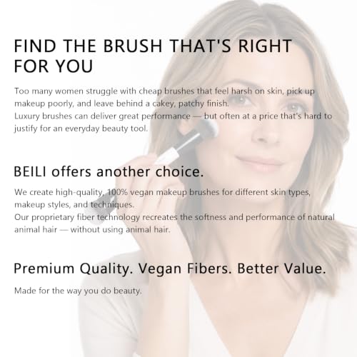 Image 2 of BEILI Makeup Brushes 9Pcs Professional Makeup Brush Set