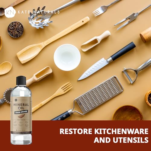 Image 8 of Kate Naturals Mineral Oil for Wood Cutting Board