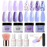 Thumbnail for Image 7 of Purple Twilight Bloom for the product AZUREBEAUTY Dip Powder Nail Kit
