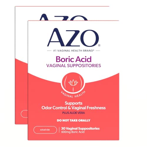 Image 1 of 1 Count (Pack of 60) / 1 Month Supply for the product AZO Boric Acid Vaginal Suppositories for Women (Pack of 60)