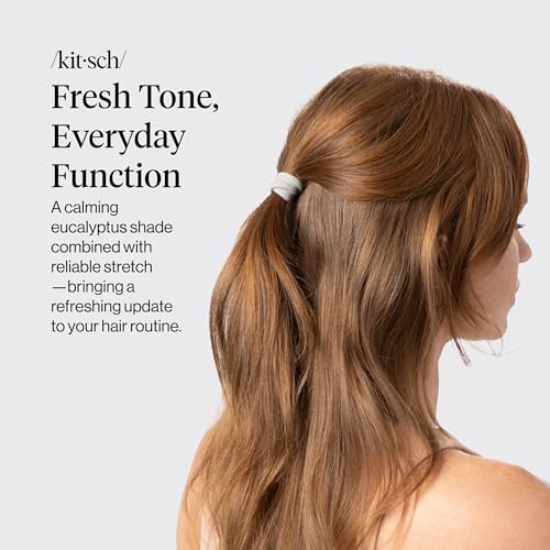 Image 2 of Kitsch Elastic Hair Ties No Damage | Stretchy Hair Bands, 20pcs