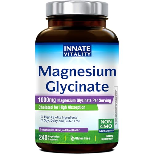 Image 1 of Default Title for the product Innate Vitality Magnesium Glycinate 1000mg Per Serving 240 Caps