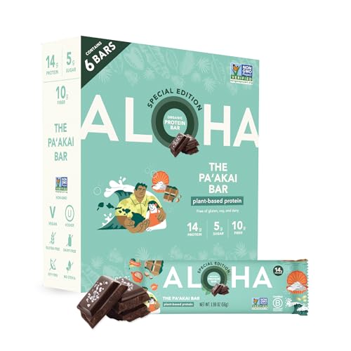 Image 1 of Default Title for the product ALOHA Organic Plant Based Protein Bars Pack of 6