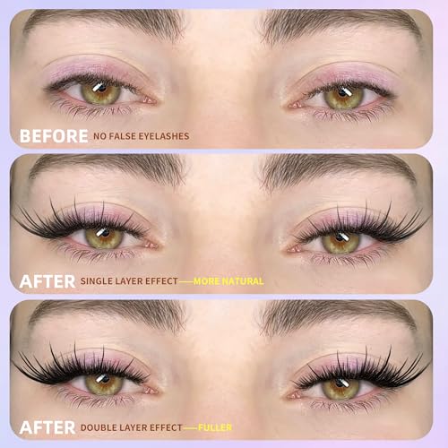 Image 4 of EYDEVRO Wispy Lash Clusters Fairy Fox Eye Eyelash Clusters with Spikes