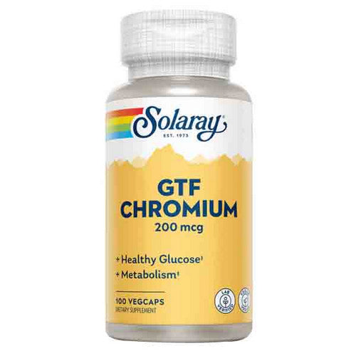 Solaray GTF Chromium 200 Mcg 100 Veg Caps
