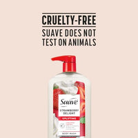 Thumbnail for Image 7 of suave+ Strawberry Delight Uplifting Body Wash, 30 FL OZ Pump, 4 Pack