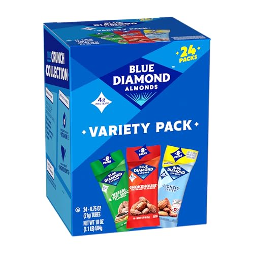 Image 3 of Blue Diamond Almonds Snack Nut Variety Pack 0.75 oz Gluten Free Individual Packs Pack of 6,144 Count Total