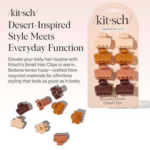 Image 2 of Kitsch Small Hair Clips for Women and Girls - Sedona, 8pc Set